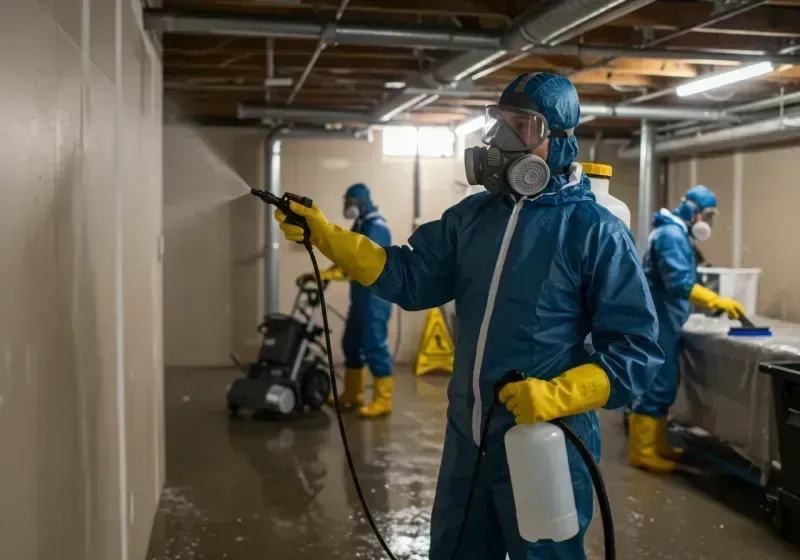 Basement Sanitization and Antimicrobial Treatment process in Grangeville, ID